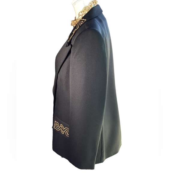 Vintage 1980’s Black & Gold Blazer. B30 - Picture 5 of 15